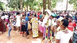 Rita Namuwenge dances with the  Karamajong community in Mbale as they welcome their Bishop of Kotido