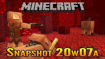 Minecraft 1.16 Nether Update Snapshot 20w07a | New Piglin and Hoglin Mobs!