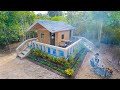 Girl Build The Most Beautiful Jungle Villa for Living, Girl Solo Living Off Grid
