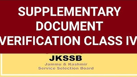 SUPPLEMENTARY DOCUMENTS VERIFICATION CLASS IV /dated 9 March 2022/