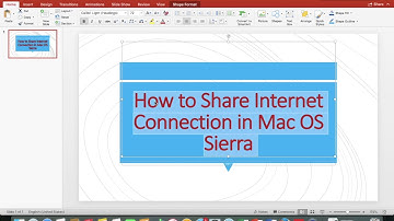 How to Share Internet Connection from Mac OS to other device via Wi-Fi