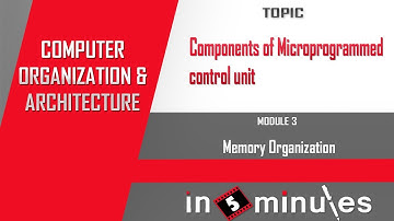 Module3_Vid_18_Memory Organization_Components of Microprogrammed control unit