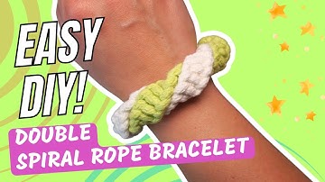 DIY Double Spiral Bracelet – No Experience Needed! (Macrame 101)