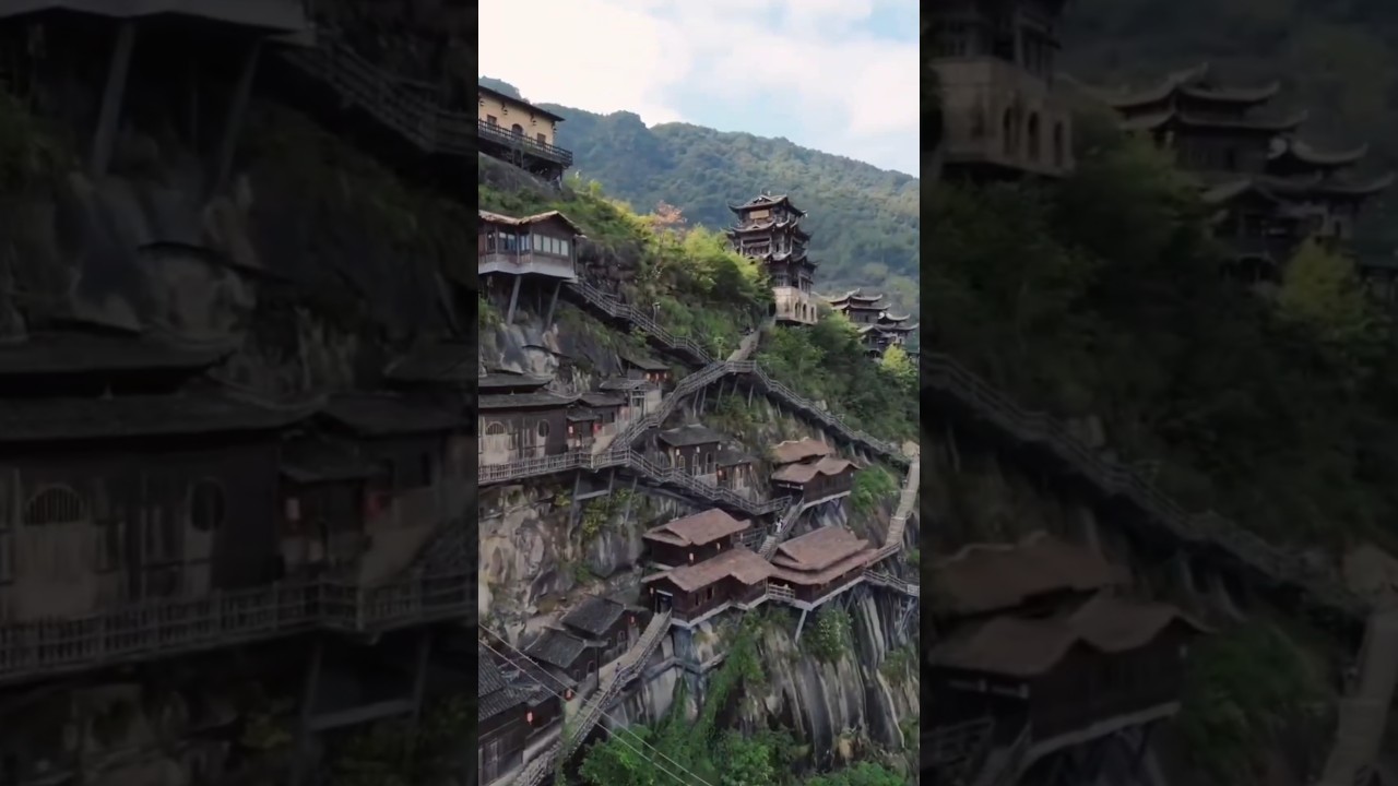 चीन का cliff village 