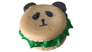 How To Design Panda French Macaron cookies 🍪