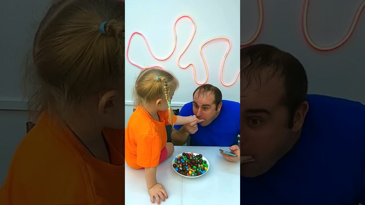 Dad bites baby’s gumball finger!????????????