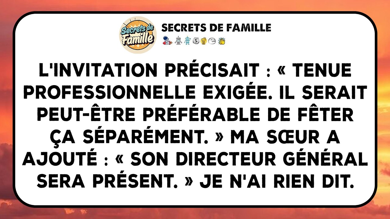 Lors De La Promotion De Mon Frère, On Lui A Dit: «Tu Vas Baisser Le Niveau» Puis Son Pdg M'a Appelé.