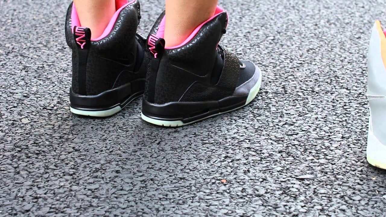 Nike Air Yeezy 1 Black Pink On Feet HD Video