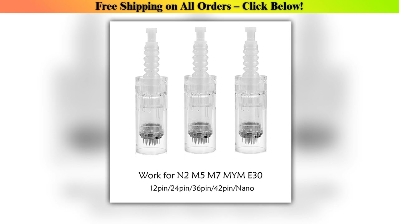 10/50/100/300pcs Bayonet Derma Pen Needles Nano 36 12 Microneedling Cartridge Tip MicroNeedle For