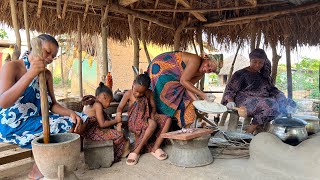 Cooking African MUSLIM Traditional FOOD in the Wilderness || village life Ghana West Africa
