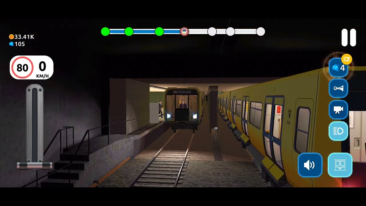 [遊戲實況]-Subway Train Simulator地鐵模擬駕駛遊戲-柏林地鐵U5 Line路線（第一方向）