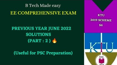 EET308 Comprehensive Exam previous year question solutions Part 2/ KTU June 2022 🔥