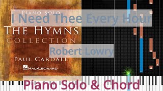 🎹I Need Thee Every Hour, Solo &amp; Chord, Robert Lowry, Synthesia Piano