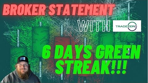 Broker statement FROM TRADE ZERO  6 GREEN DAYS IN A ROW
