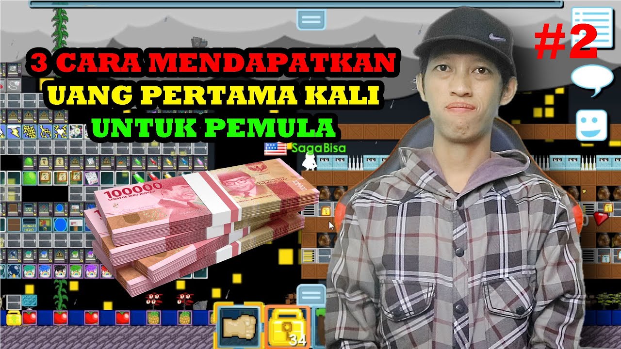 TANPA MODAL❗❗ 3 CARA MENGHASILKAN UANG PERTAMA KALI UNTUK PEMULA DI GAME PENGHASIL UANG GROWTOPIA