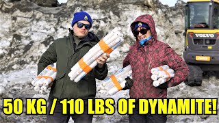 We Buried 50KG/110LBS of Dynamite in a Snow Dump Site! Best Way to Deal with the Snow?