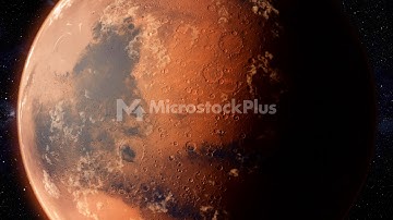 Orbiting Planet Mars. High quality 4K CG animation.