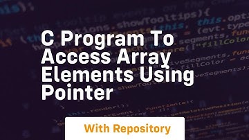 c program to access array elements using pointer
