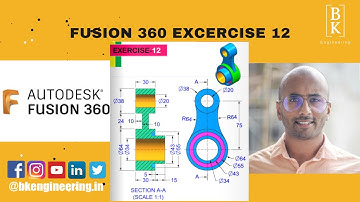 Fusion 360 Excercise 12  | CAD | Beginners Practice | BK Engineering