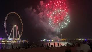 Dubai marina beach firework | Ain dubai view | ocean view | #youtubeshorts #viral #dubai #jbr