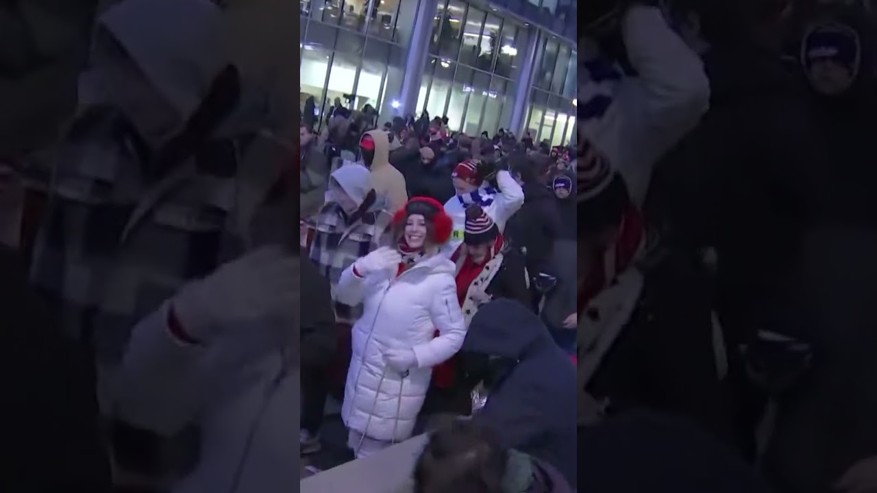 Crowds enter Capital One Arena to watch Trump's inauguration