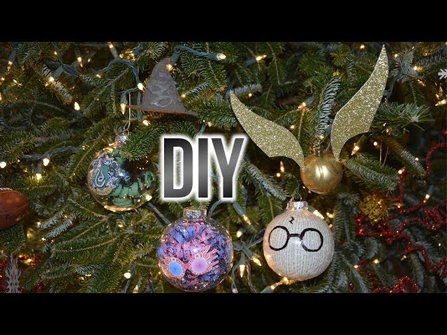 DIY Harry Potter Christmas Decorations  Ornaments, Sorting Hat Tree  Topper, + Mistletoe! 