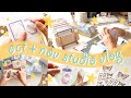 ✰ Oct to Nov Studio Vlog ✰ making glossy stickers and sticky notes, laminating coasters, and more