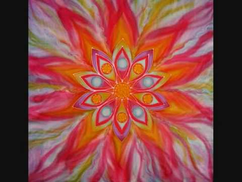 SILK PAINTING -- Mixed techniques, 70x70 cm
