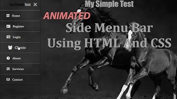 Animated Side Navigation Bar| HTML & CSS