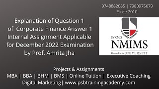 NMIMS Assignment December 2022 | What is  NMIMS assignments and how to solve it #corporatefinance