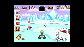Mario Kart: Super Circuit - SNES Vanilla Lake 1 gameplay (150cc, 1st place)