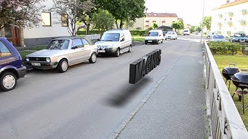 Test of Adobe After effects cs6 motion tracking+3dtext with shadows