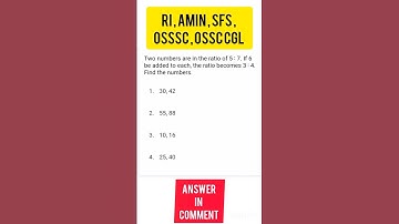 RI , AMIN, SFS , MATH QUESTION// OSSSC // OSSC CGL // #osssc #OSSC #ibps #upsc #railway #ssc  #bank