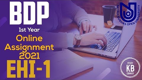 BDP 1st Year EHI-1 Assignment 2021 || Live || NSOU || EHI-1 MCQ Question/Answers