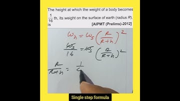 Gravitation short tricks | physics cheat codes for neet | #shorts #backtobasics