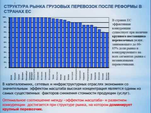 Доклад «Опыт реформирования железных дорог в странах СНГ и Восточной Европы».