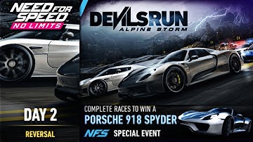 Day 2 (Reversal) - Porsche 918 Spyder | Need For Speed: No Limits