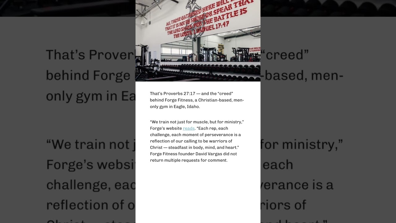 Idaho gym is part of a growing Christian men-only fitness movement