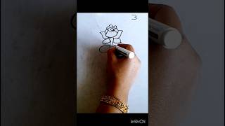 How to draw beautiful flower with number 3 #drawing #art image