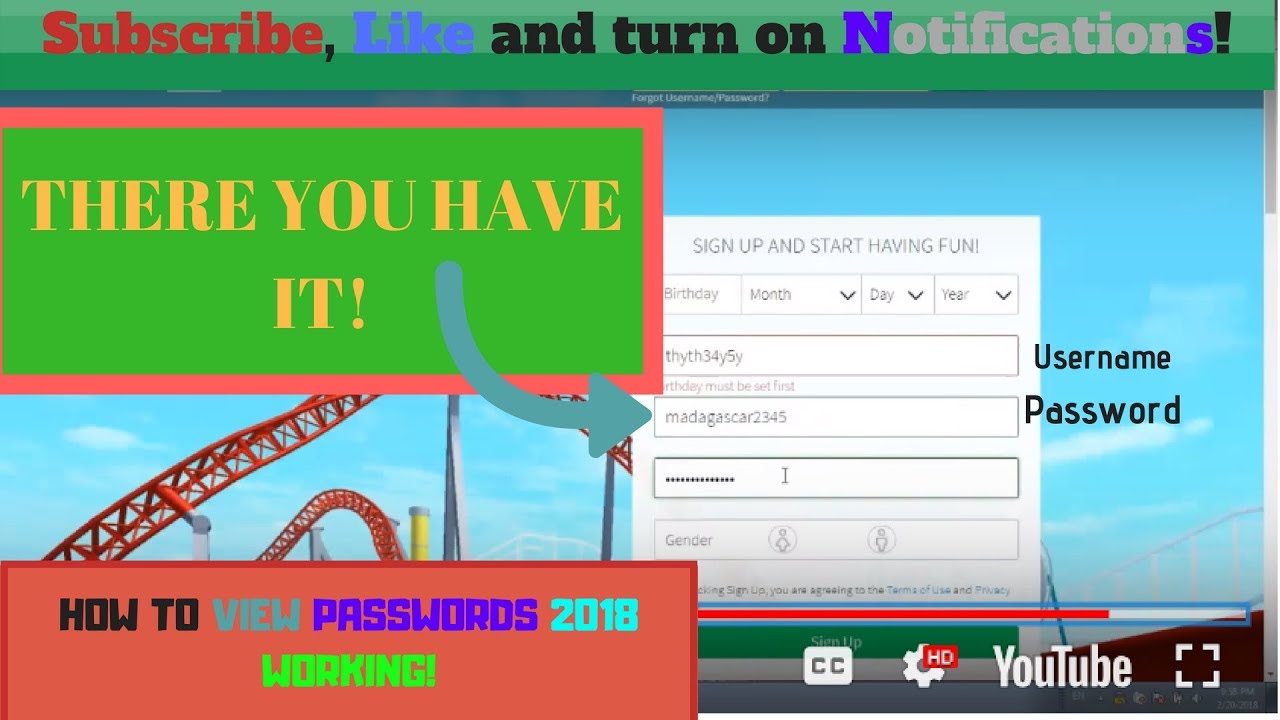 Working 2018 How To See Your Password If You Forgot It And Didnt Save It 100 Youtube - roblox usernames and passwords 2018