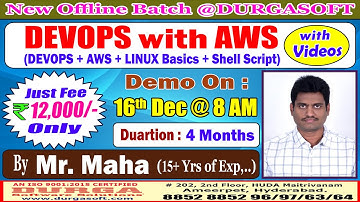 DEVOPS with AWS Offline Training @ DURGASOFT