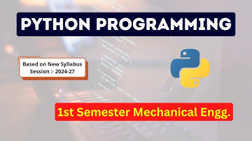 Python Programming(Syllabus) || 1st Semester Mechanical Engineering || SBTE Bihar Polytechnic