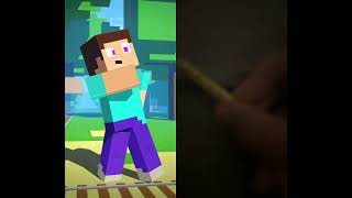 Alex and Steve vs rapid minecart #minecraft #trending #animation #gaming #memes #duet #shorts #viral