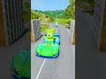 Furious Vehicles &amp; Epic Stunts Going to HUGE Bollard Spikes Trap in BeamNG.drive