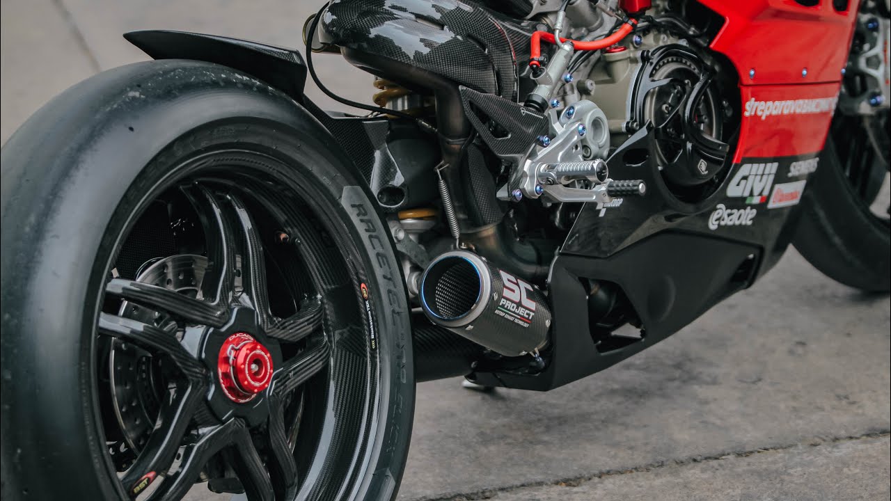DUCATI V4 FULL MODIFIED + PROJECT ‘AkraSystem + SC Project Titanium Muffler’ BRUTAL SOUND LIKE GP