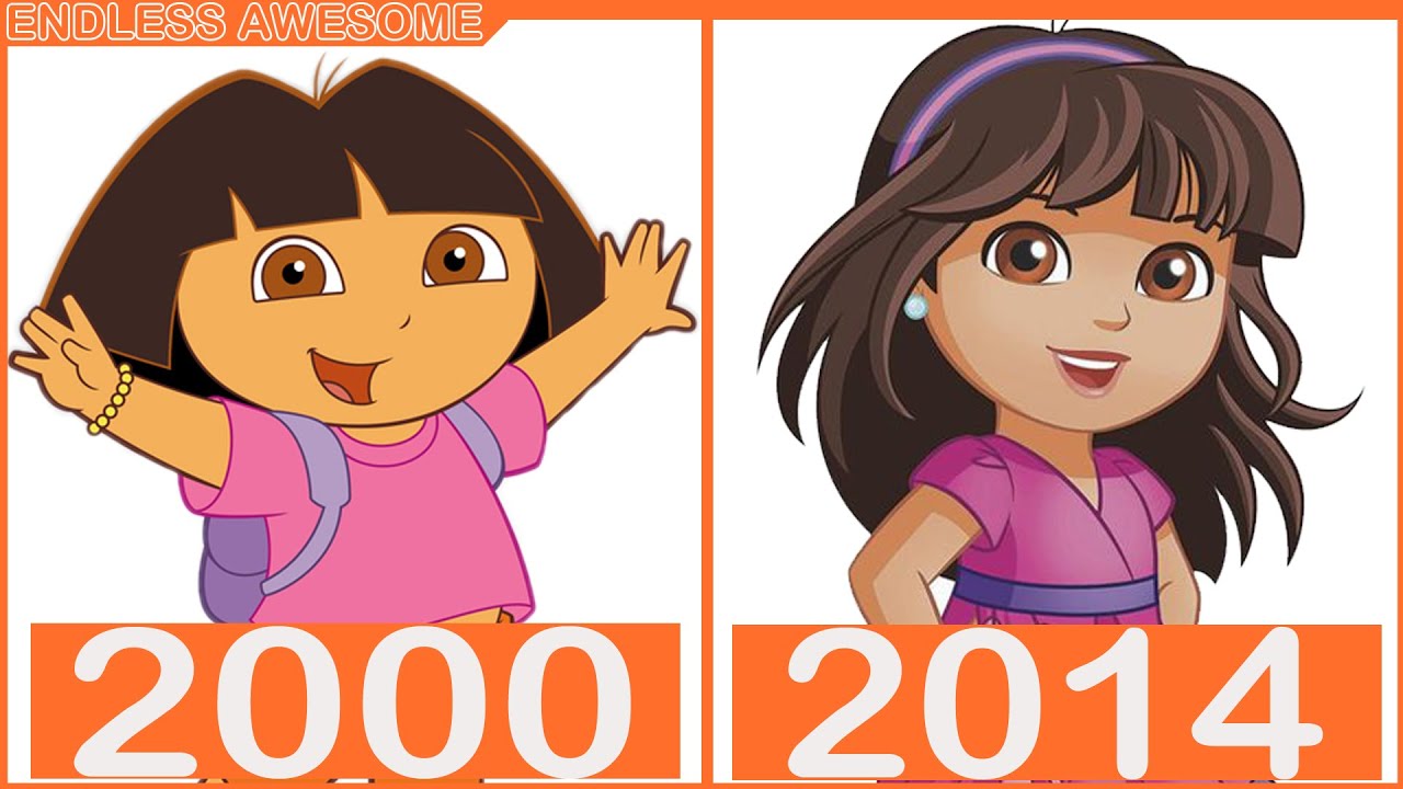 Dora The Explorer Characters: Then & Now (2000 vs. 2016) - YouTube