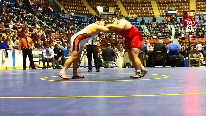 Class AAA 285-pound 5th place bout: Michael Wolfgr...