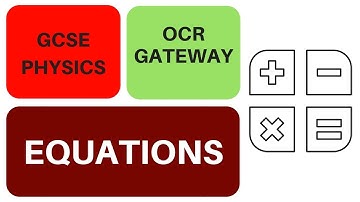 GCSE Physics Equations (OCR Gateway)