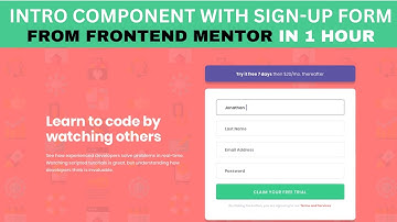 🔴  Intro Component with Sign-up form from Frontend mentor