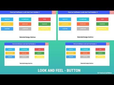 Material Design Look And Feel Version 2- Java Netbeans | Button